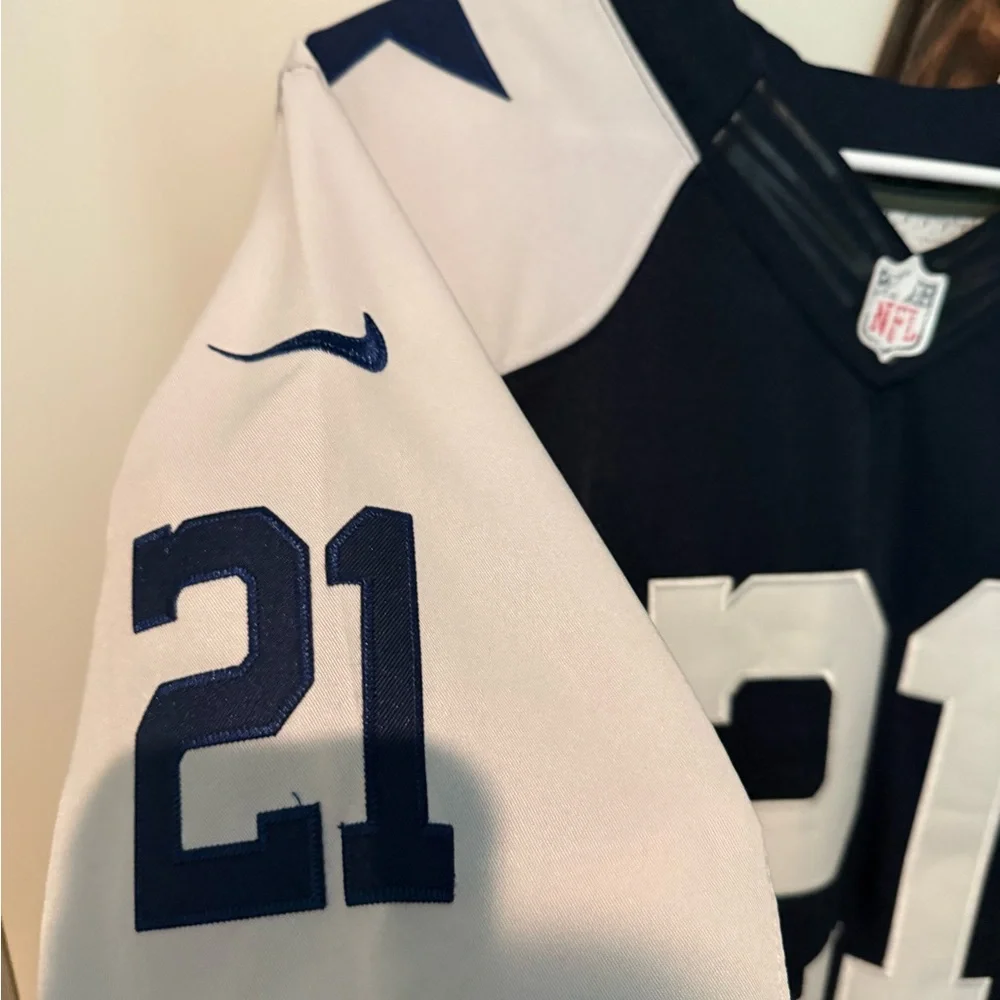 NFL Navy and White Men's Jersey ZEKE - Picture 4 of 6